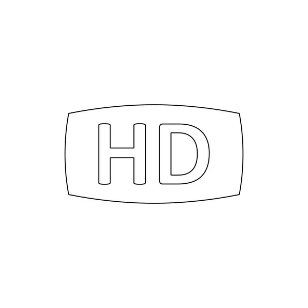 Ikona konspektu filmu HD. Znaki i symbole mogą być używane do Internetu, logo, aplikacji mobilnej, UI, UX — Wektor stockowy