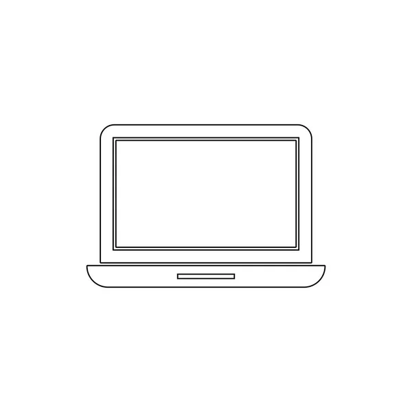 Laptop computer outline icon. Signs and symbols can be used for web, logo, mobile app, UI, UX — Stock Vector