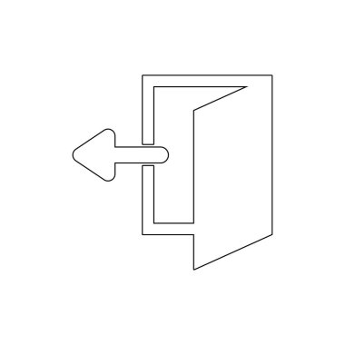 kapı çıkış çıkış anahat simgesini kapatın. İşaretler ve semboller web, logo, mobil uygulama, Ui, Ux için kullanılabilir