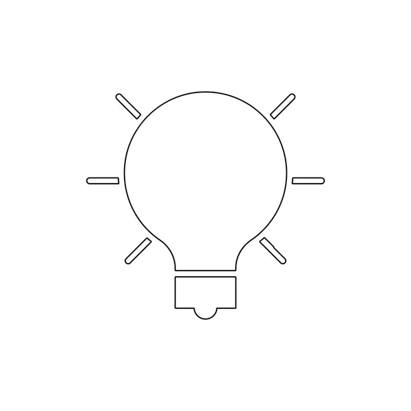 Лампочка идея свет маркетинга иконка контура. Знаки и символы могут быть использованы для веб, логотип, мобильное приложение, пользовательский интерфейс, UX — стоковый вектор