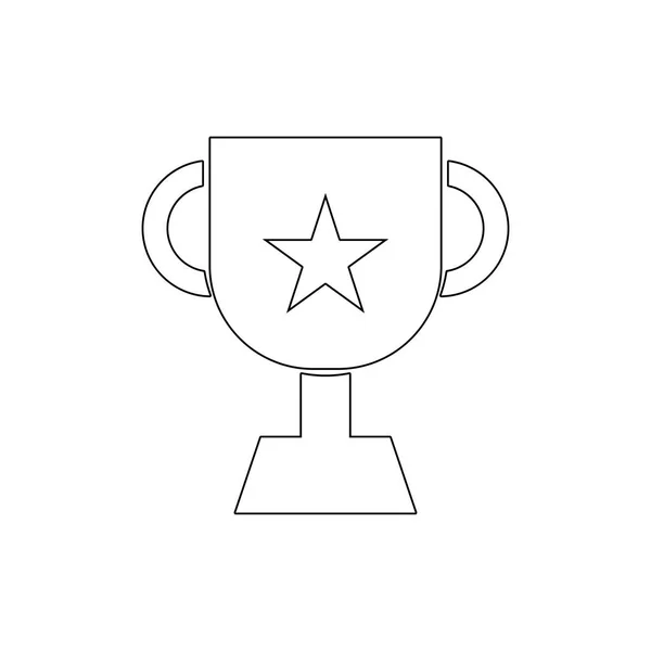 成就奖奖牌获得者轮廓图标。标志和符号可用于网页，徽标，移动应用程序，Ui，Ux — 图库矢量图片