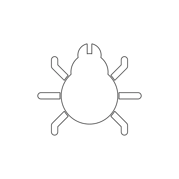 Animal bug code debug insect outline icon. Los signos y símbolos se pueden utilizar para la web, logotipo, aplicación móvil, interfaz de usuario, UX — Archivo Imágenes Vectoriales