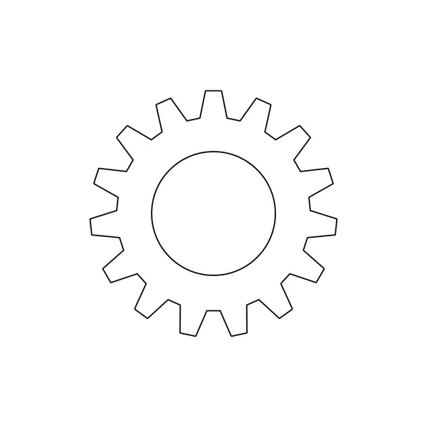 Options d'engrenage présences paramètres outils contour icône. Signes et symboles peuvent être utilisés pour le web, logo, application mobile, UI, UX — Image vectorielle