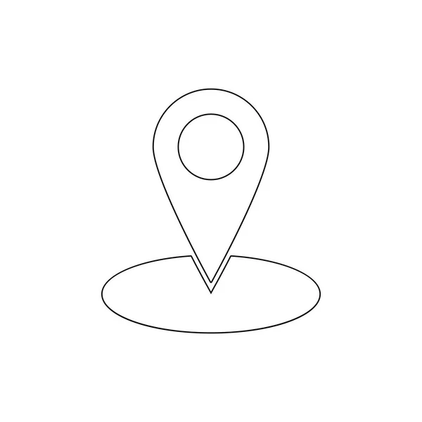 GPS位置マップマーカーナビゲーションピンアウトラインアイコン。看板や記号は、ウェブ、ロゴ、モバイルアプリ、Ui、Uxに使用することができます — ストックベクタ