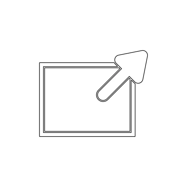 Chiudere il collegamento esterno massimizzare nuova icona contorno finestra. Segni e simboli possono essere utilizzati per il web, logo, app mobile, UI, UX — Vettoriale Stock