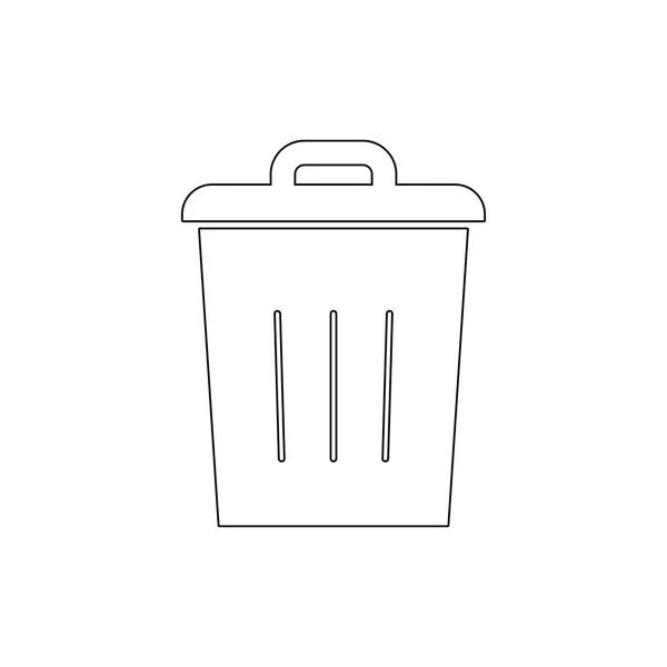 Bin delete empty full recycle remove trash outline icon. Zeichen und Symbole können für Web, Logo, mobile App, ui, ux verwendet werden — Stockvektor