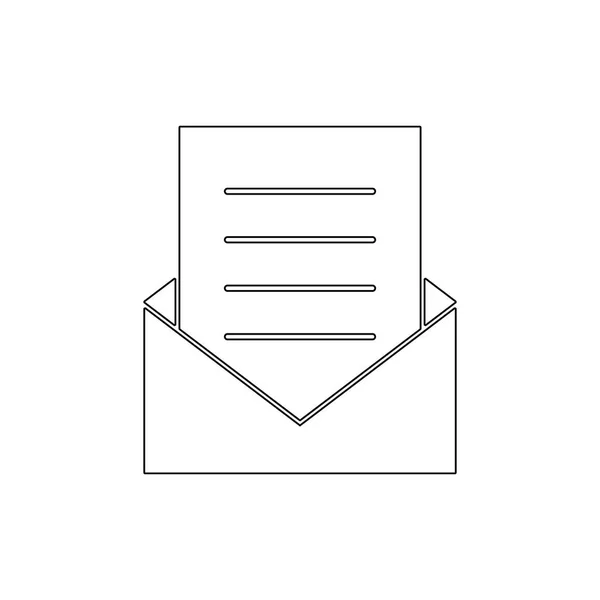 Elektronikus levél boríték postaládájába Letter mail vázlat ikon. Jeleket és szimbólumokat lehet használni a webes, logó, mobil alkalmazás, UI, UX — Stock Vector