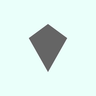 geometrik şekiller, uçurtma simgesi. Geometrik şekiller illüstrasyon simgesinin elemanları. İşaretler ve semboller beyaz arka plan üzerinde web, logo, mobil uygulama, Ui, Ux için kullanılabilir