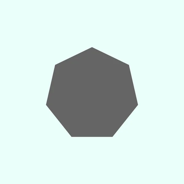 Figures géométriques, icône de l'heptagon. Eléments de figures géométriques icône illustration. Signes et symboles peuvent être utilisés pour le web, logo, application mobile, UI, UX sur fond blanc — Image vectorielle