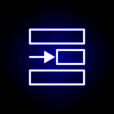 neon stilinde sağ hizalama simgesi. Web, logo, mobil uygulama, Ui, Ux için kullanılabilir