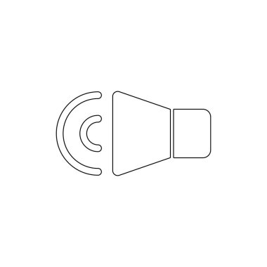 ses hoparlör üçvel anahat simgesi. İşaretler ve semboller web, logo, mobil uygulama, Ui, Ux için kullanılabilir