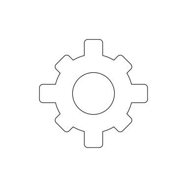 dişli ayarları anahat simgesi. İşaretler ve semboller web, logo, mobil uygulama, Ui, Ux için kullanılabilir