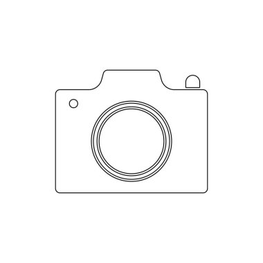 fotoğraf kamerası anahat simgesi. İşaretler ve semboller web, logo, mobil uygulama, Ui, Ux için kullanılabilir