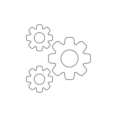 ayarlar dişliler anahat simgesi. İşaretler ve semboller web, logo, mobil uygulama, Ui, Ux için kullanılabilir