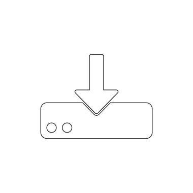 depolama sürücü anahat simgesine indirin. İşaretler ve semboller web, logo, mobil uygulama, Ui, Ux için kullanılabilir