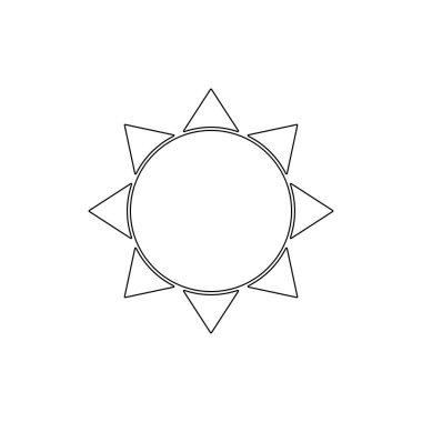güneş günü anahat simgesi. İşaretler ve semboller web, logo, mobil uygulama, Ui, Ux için kullanılabilir