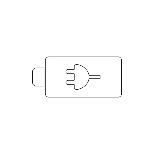 Icône de contour de charge de batterie. Signes et symboles peuvent être utilisés pour le web, logo, application mobile, UI, UX — Image vectorielle