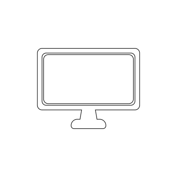 Computer monitor outline icon. Signs and symbols can be used for web, logo, mobile app, UI, UX — Stock Vector