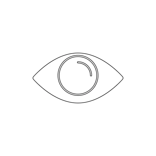 Иконка открытого контура глаза. Знаки и символы могут быть использованы для веб, логотип, мобильное приложение, пользовательский интерфейс, UX — стоковый вектор