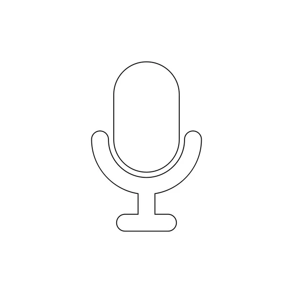 Microphone shape outline icon. Signs and symbols can be used for web, logo, mobile app, UI, UX — Stock Vector