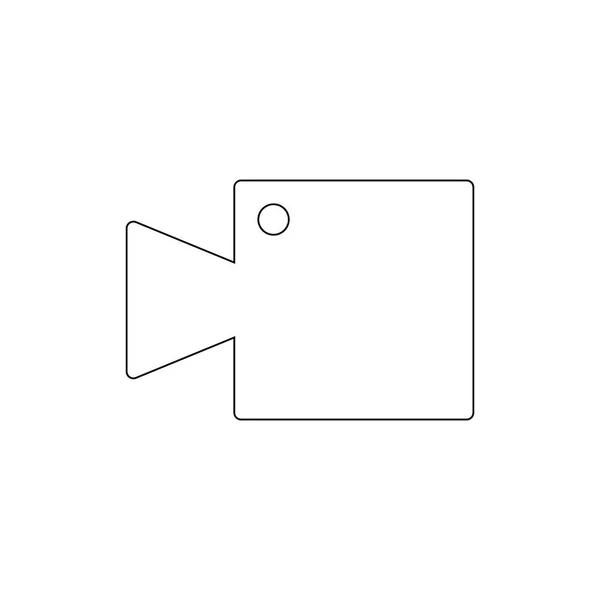 Ícone de contorno da câmera botão. Sinais e símbolos podem ser usados para web, logotipo, aplicativo móvel, UI, UX — Vetor de Stock