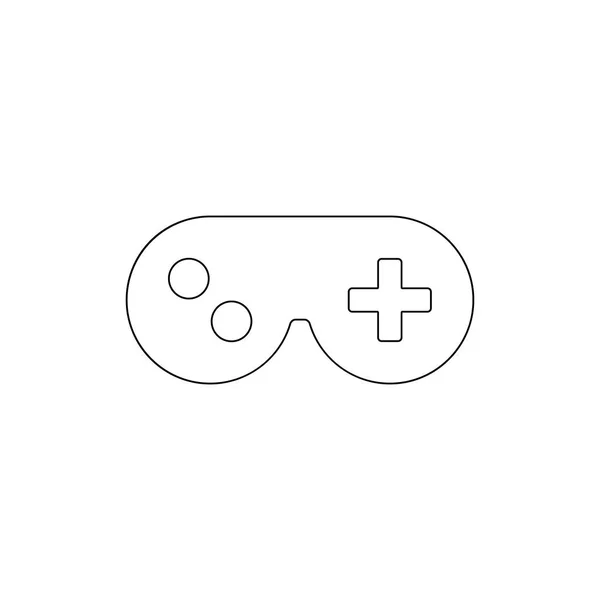 Ícone de contorno console gamepad. Sinais e símbolos podem ser usados para web, logotipo, aplicativo móvel, UI, UX —  Vetores de Stock