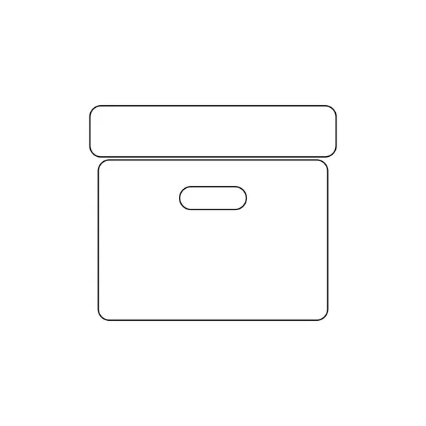 Ícone de contorno de caixa de arquivo. Sinais e símbolos podem ser usados para web, logotipo, aplicativo móvel, UI, UX — Vetor de Stock