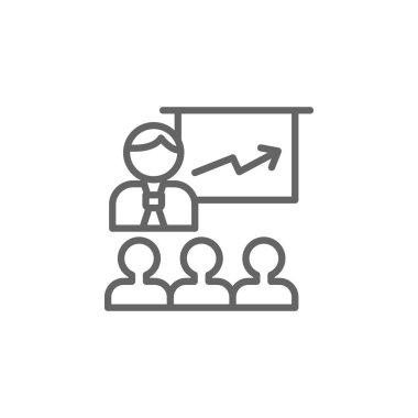 Sunu anahat simgesi. İş çizim satır simgesi nin öğeleri. İşaretler ve semboller web, logo, mobil uygulama, Ui, Ux için kullanılabilir