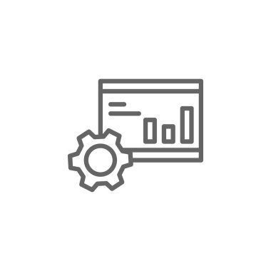 Sunu dişli anahat simgesi. İş çizim satır simgesi nin öğeleri. İşaretler ve semboller web, logo, mobil uygulama, Ui, Ux için kullanılabilir