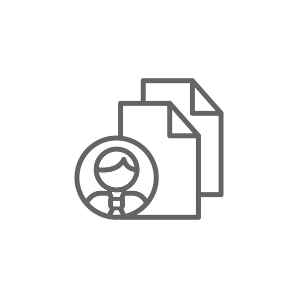 Files man outline icon. Elemente der Business Illustration Line Symbol. Zeichen und Symbole können für Web, Logo, mobile App, ui, ux verwendet werden — Stockvektor