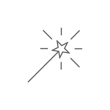 Sihirli değnek Abd anahat simgesi. İşaretler ve semboller web, logo, mobil uygulama, Ui, Ux için kullanılabilir