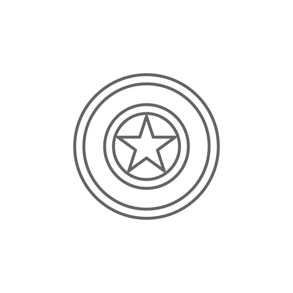 Ícone de esboço de título americano. Sinais e símbolos podem ser usados para web, logotipo, aplicativo móvel, UI, UX —  Vetores de Stock