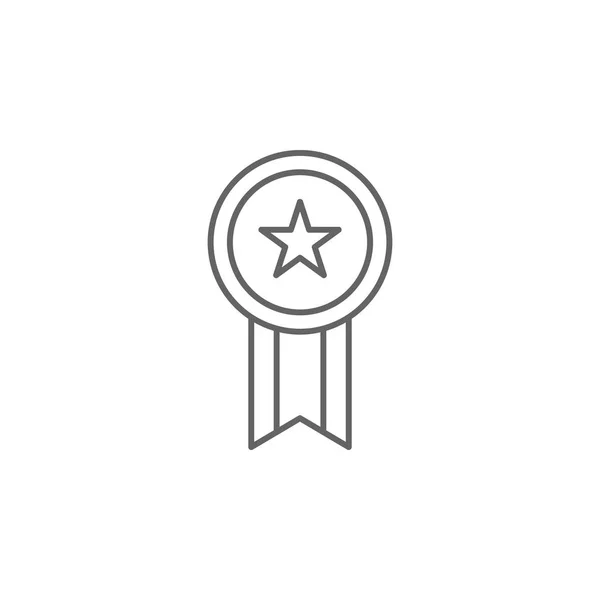 Badge USA icona del contorno della bandiera. Segni e simboli possono essere utilizzati per il web, logo, app mobile, UI, UX — Vettoriale Stock