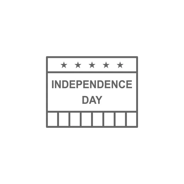 Dia da independência EUA ícone esboço. Sinais e símbolos podem ser usados para web, logotipo, aplicativo móvel, UI, UX — Vetor de Stock
