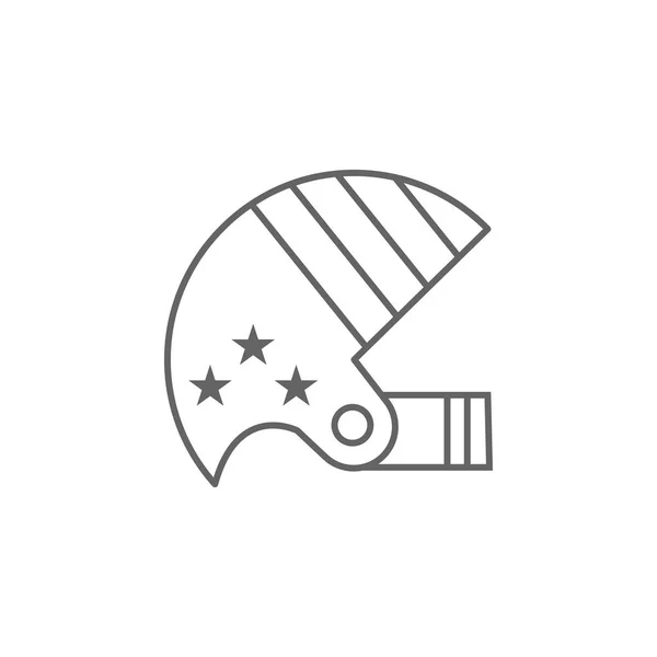American Football Helm Outline Ikone. Zeichen und Symbole können für Web, Logo, mobile App, ui, ux verwendet werden — Stockvektor
