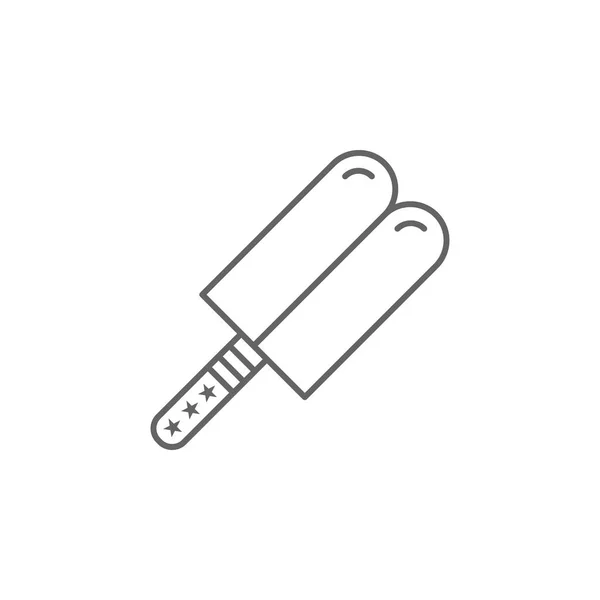 Ícone do esboço de Popsicle EUA. Sinais e símbolos podem ser usados para web, logotipo, aplicativo móvel, UI, UX — Vetor de Stock