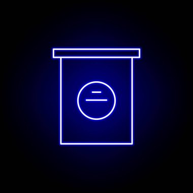 Neon tarzında seçimler anket kutusu simgesi. İşaretler ve semboller web, logo, mobil uygulama, Ui, Ux için kullanılabilir