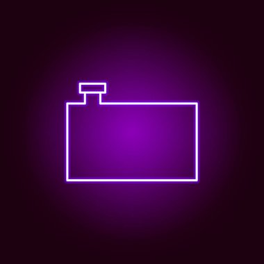 su tankı araçlar neon tarzında simge anahat. Neon stil simgesiaraba tamir illüstrasyon elemanları. İşaretler ve semboller web, logo, mobil uygulama, Ui, Ux için kullanılabilir
