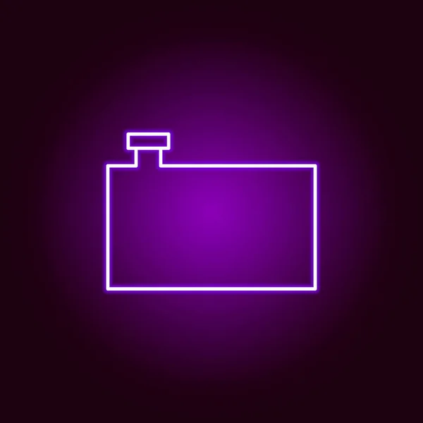 Wassertankfahrzeuge umreißen das Symbol im Neon-Stil. Elemente der Auto-Reparatur-Illustration in Neon-Stil-Symbol. Zeichen und Symbole können für Web, Logo, mobile App, ui, ux verwendet werden — Stockvektor