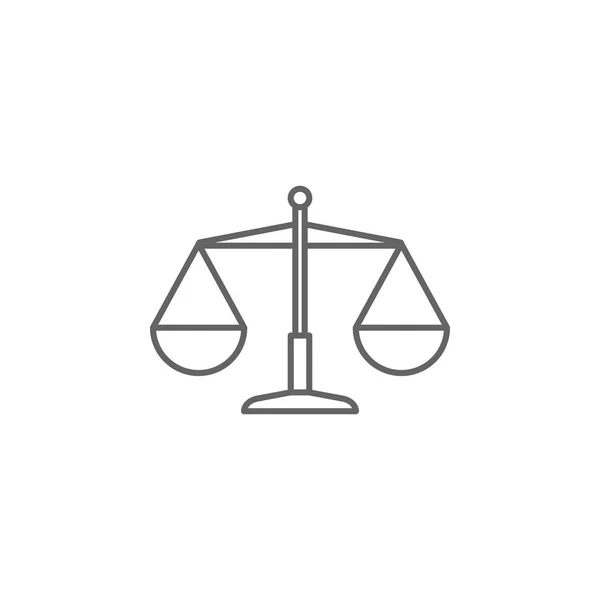 Justice libra outline icon. Elements of Law illustration line icon. Signs, symbols and vectors can be used for web, logo, mobile app, UI, UX — Stock Vector