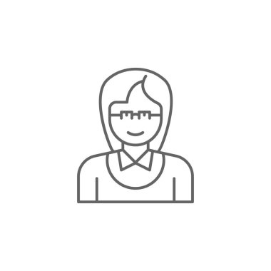 Adalet öğrenci anahat simgesi. Hukuk çizim çizgi simgesinin Elemanları. İşaretler, semboller ve vektörler web, logo, mobil uygulama, Ui, Ux için kullanılabilir