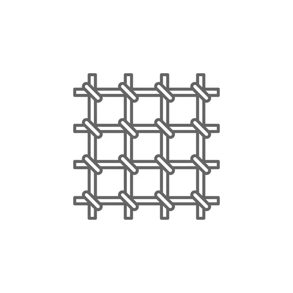 Rättvisa staplar dispositions ikon. Element av lagen illustration linje ikon. Tecken, symboler och vektorer kan användas för webb, logo, mobilapp, UI, UX — Stock vektor