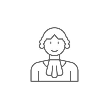 Adalet yargıç anahat simgesi. Hukuk çizim çizgi simgesinin Elemanları. İşaretler, semboller ve vektörler web, logo, mobil uygulama, Ui, Ux için kullanılabilir