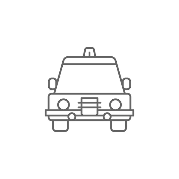 Justice police car outline icon. Elements of Law illustration line icon. Signs, symbols and vectors can be used for web, logo, mobile app, UI, UX — Stock Vector