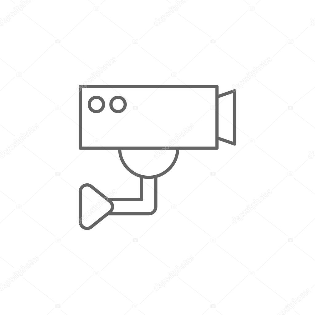 Justice cctv outline icon. Elements of Law illustration line icon. Signs, symbols and vectors can be used for web, logo, mobile app, UI, UX