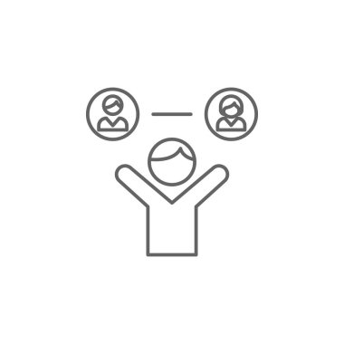 arkadaşlarınızla dostluk anahat simgesini seçin. Dostluk hattı simgesinin elemanları. İşaretler, semboller ve vektörler Web, logo, mobil uygulama, ui, UX için kullanılabilir