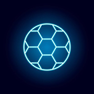 futbol, futbol, Neon tarzında spor anahat simgesi. eğitim illüstrasyon çizgisi simgesi öğeleri. işaretler, semboller Web, logo, mobil uygulama, ui, UX için kullanılabilir