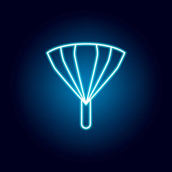 Pom pom, alegria, ícone de contorno de entretenimento em estilo neon. elementos da educação ícone da linha de ilustração. sinais, símbolos podem ser usados para web, logotipo, aplicativo móvel, UI, UX —  Vetores de Stock