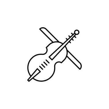 keman, ölüm anahat simgesi. ölüm illüstrasyonlar simgeleri ayrıntılı kümesi. web, logo, mobil uygulama, Ui, Ux için kullanılabilir