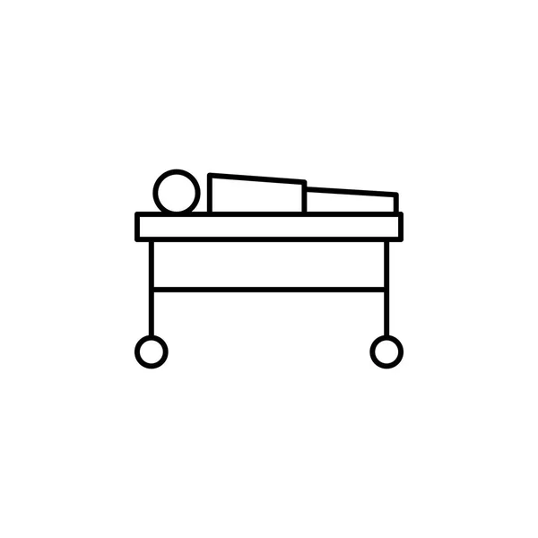 Corpo morto, ícone do esboço da morte. conjunto detalhado de ícones de ilustrações de morte. pode ser usado para web, logotipo, aplicativo móvel, UI, UX — Vetor de Stock